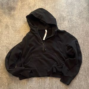 scuba oversized half-zip hoodie
